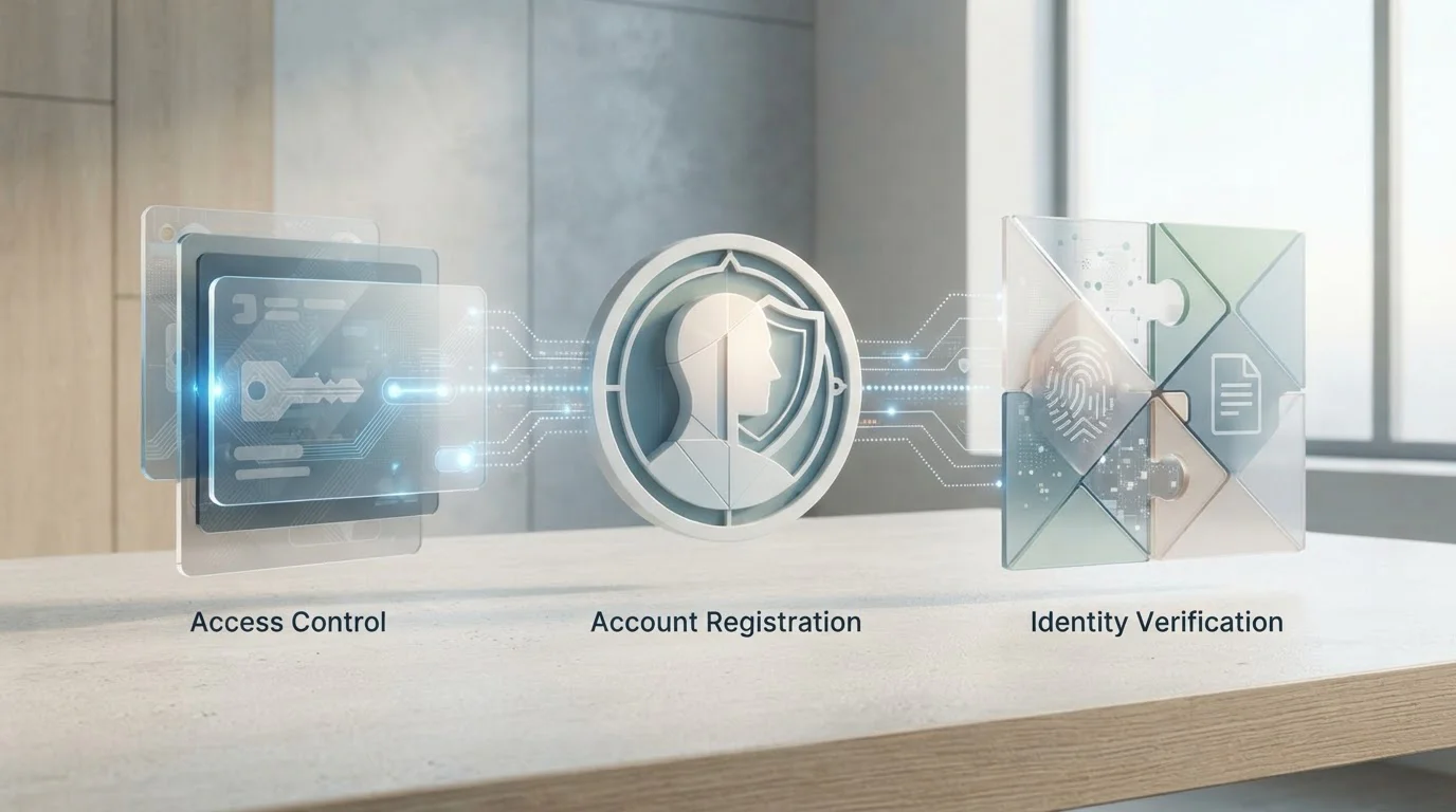 Drie afzonderlijke controles voor Cruks, accountregistratie en identiteitsverificatie